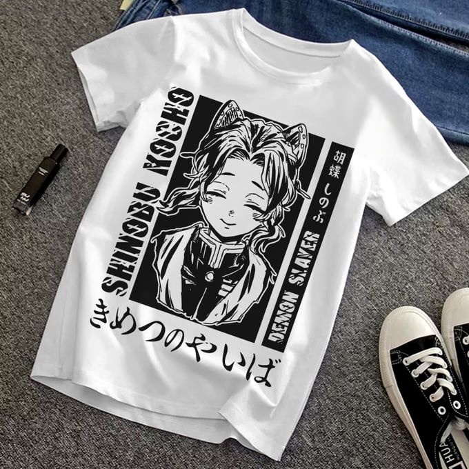 Summer Clothing Images - Camiseta Holgada Estampada 100% Algodón con