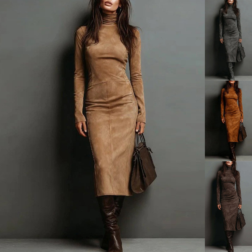 Summer Evenings Clothing - Vestido Midi Ajustado de Manga Larga