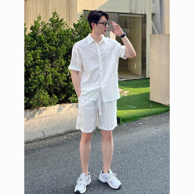 Summer Clothing Pieces - Conjunto informal de camisa y pantalones
