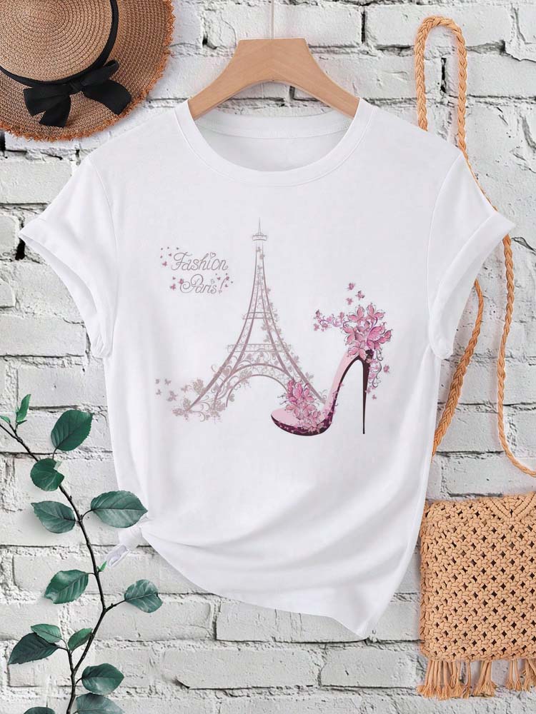 Summer Clothing In Paris - Camiseta con estampado de Torre Eiffel