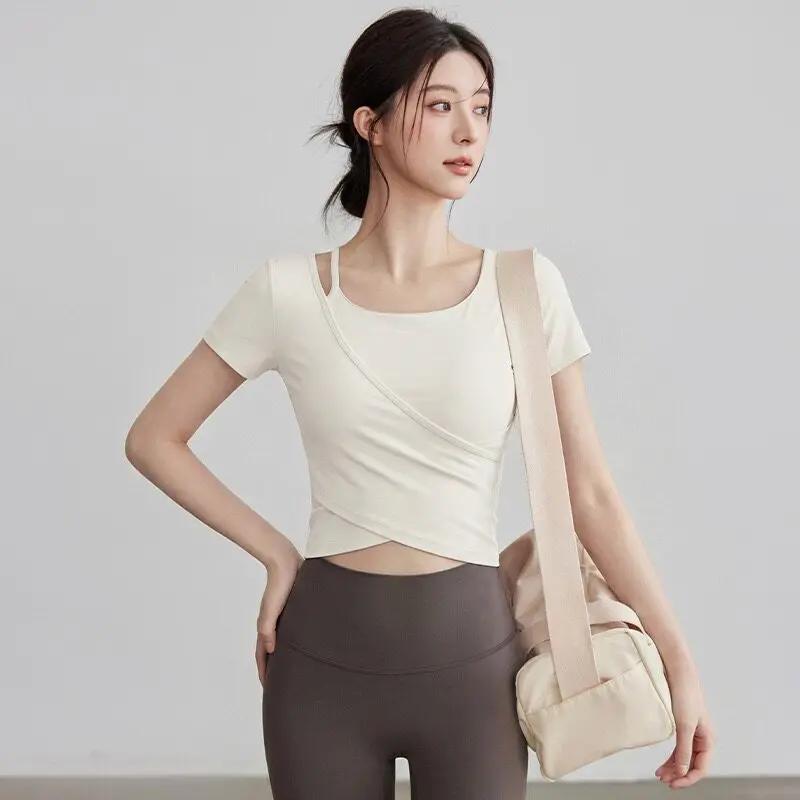 Summer Clothing Looks - Ropa de Yoga, Tops de Manga