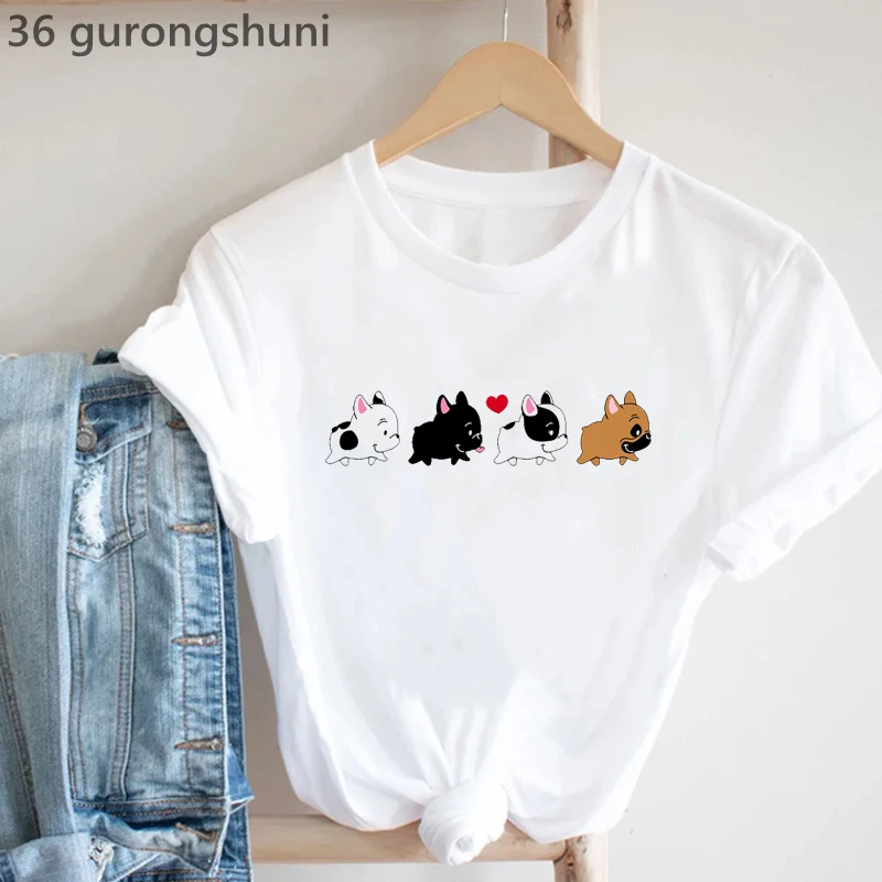 Summer Clothing In French - Camiseta con estampado de animales Frenchies