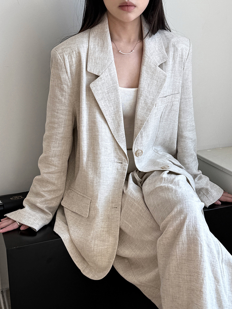 Summer Linen Clothing For Women - Otoño de alta gama Material de