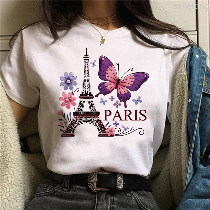 Summer Clothing In Paris - Camiseta con estampado de diseño de