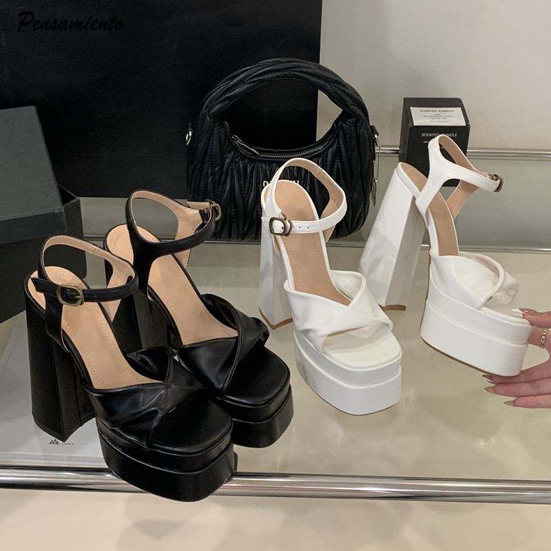 Summer Clothing Offers - Sandalias de gladiador con plataforma doble