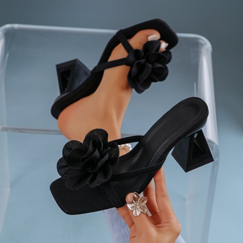 Summer Clothing Offers - Sandalias de tacón alto con decoración