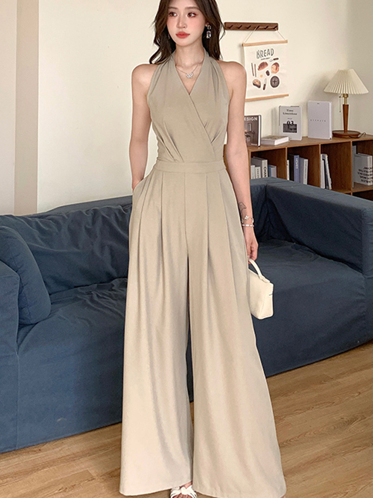 Summer Clothing In French - Elegante Mono sin Mangas Estilo Francés