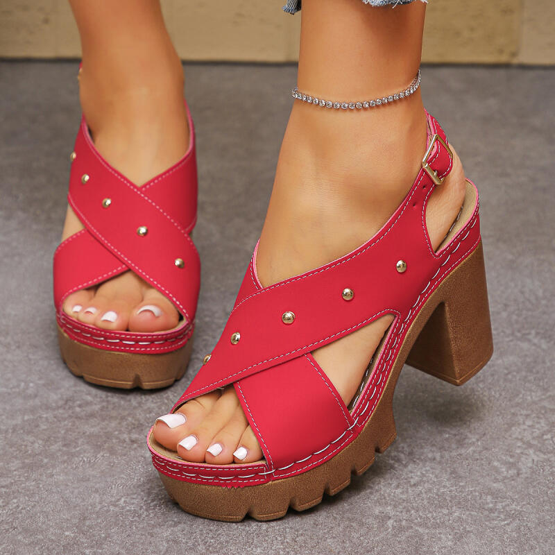 Summer Clothing Offers - Sandalias de gladiador con correa cruzada