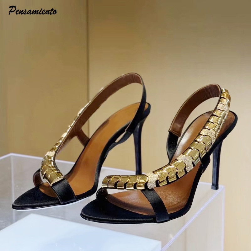 Sandalias de gladiador de saté - Summer Clothing Offers reseña y precio