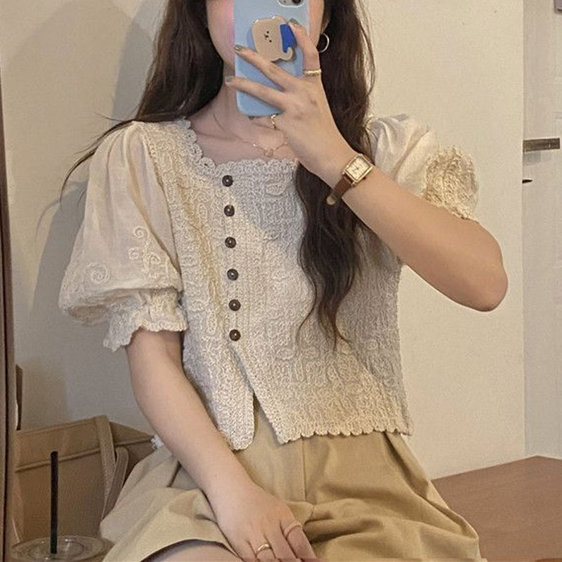 Camisas con cuello cuadrado de - Summer Clothing In French reseña y precio