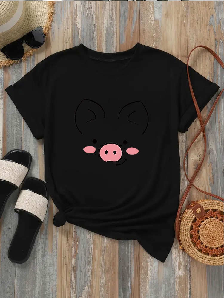 Camiseta con diseño de cerdito - Summer Clothing Images reseña y precio