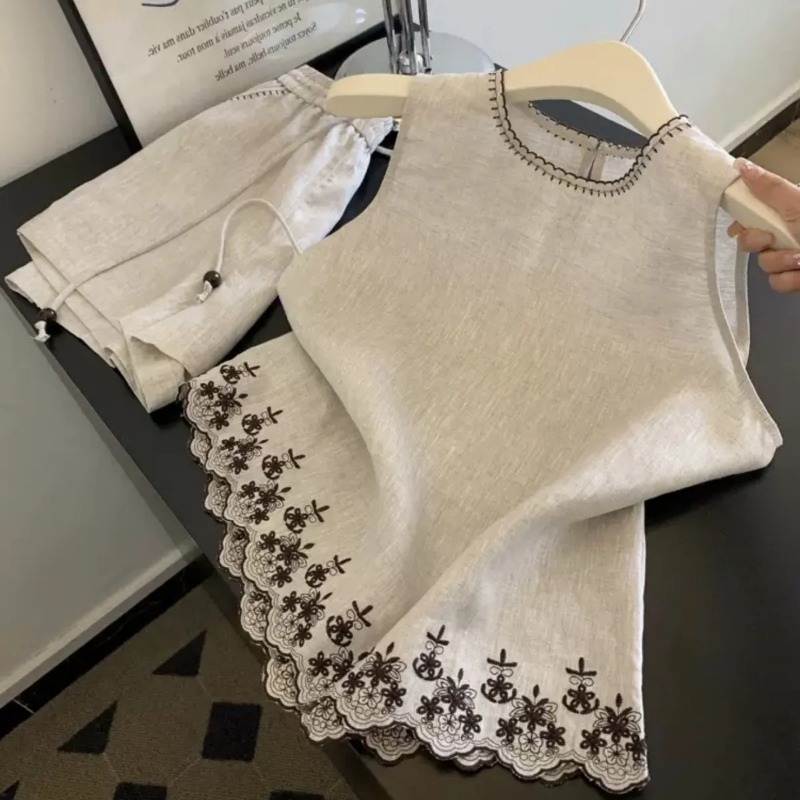 Chaleco de encaje bordado de i - Summer Linen Clothing For Women reseña y precio