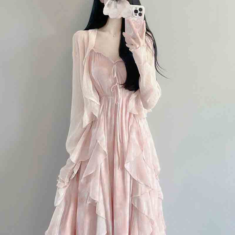 Conjunto de Vestido con tirant - Summer Clothing Set For Girls reseña y precio