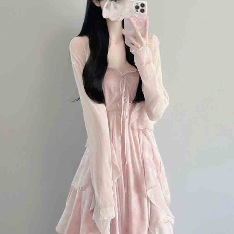 Conjunto de Vestido con tirant - Summer Clothing Set For Girls reseña y precio