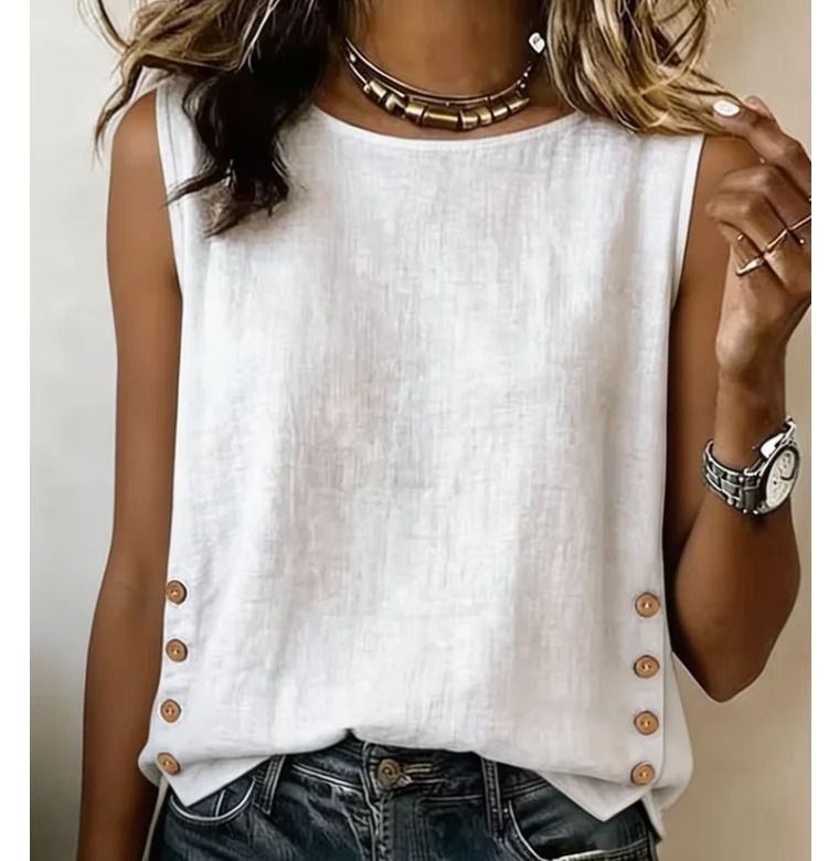 Camiseta Elegante de Moda para - Summer Linen Clothing For Women reseña y precio