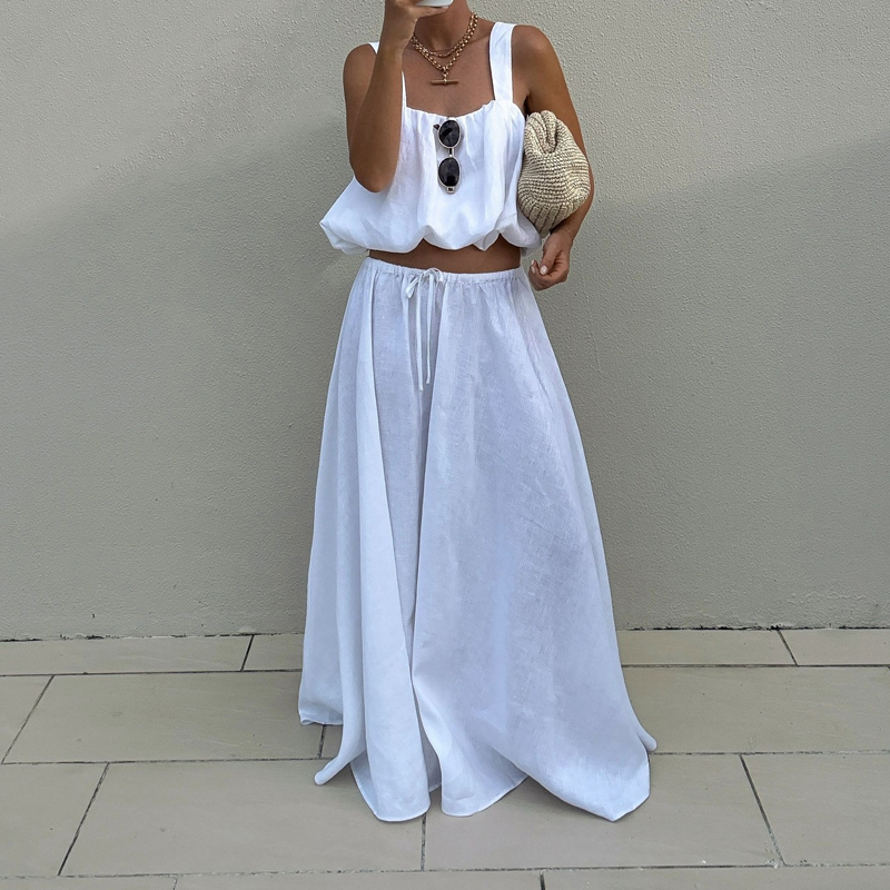 Conjunto de 2 Piezas para Muje - Summer Linen Clothing For Women reseña y precio