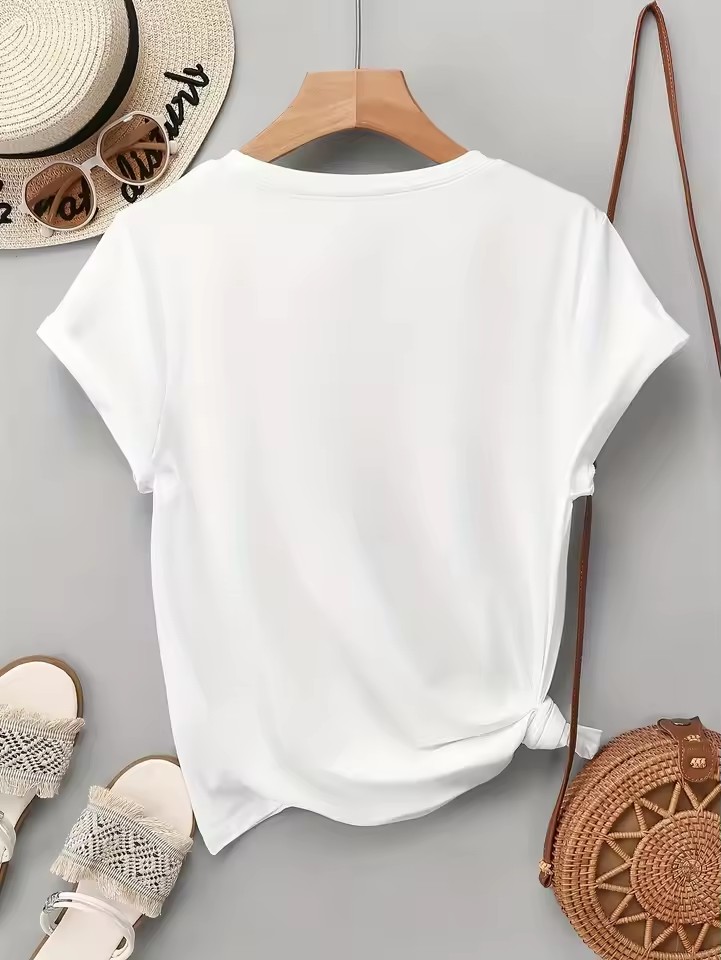 Camiseta Gráfica de Moda con E - Summer Clothing In Paris reseña y precio