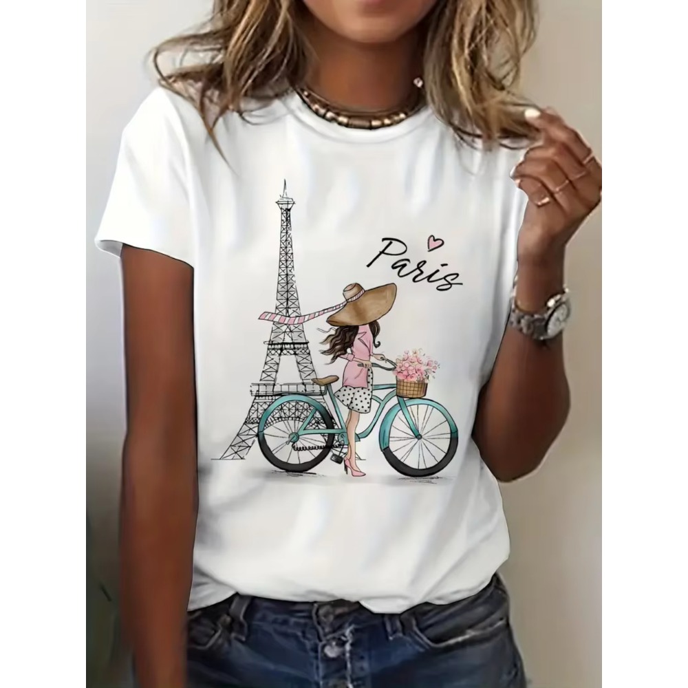 Camiseta de Algodón Estampada  - Summer Clothing In Paris reseña y precio