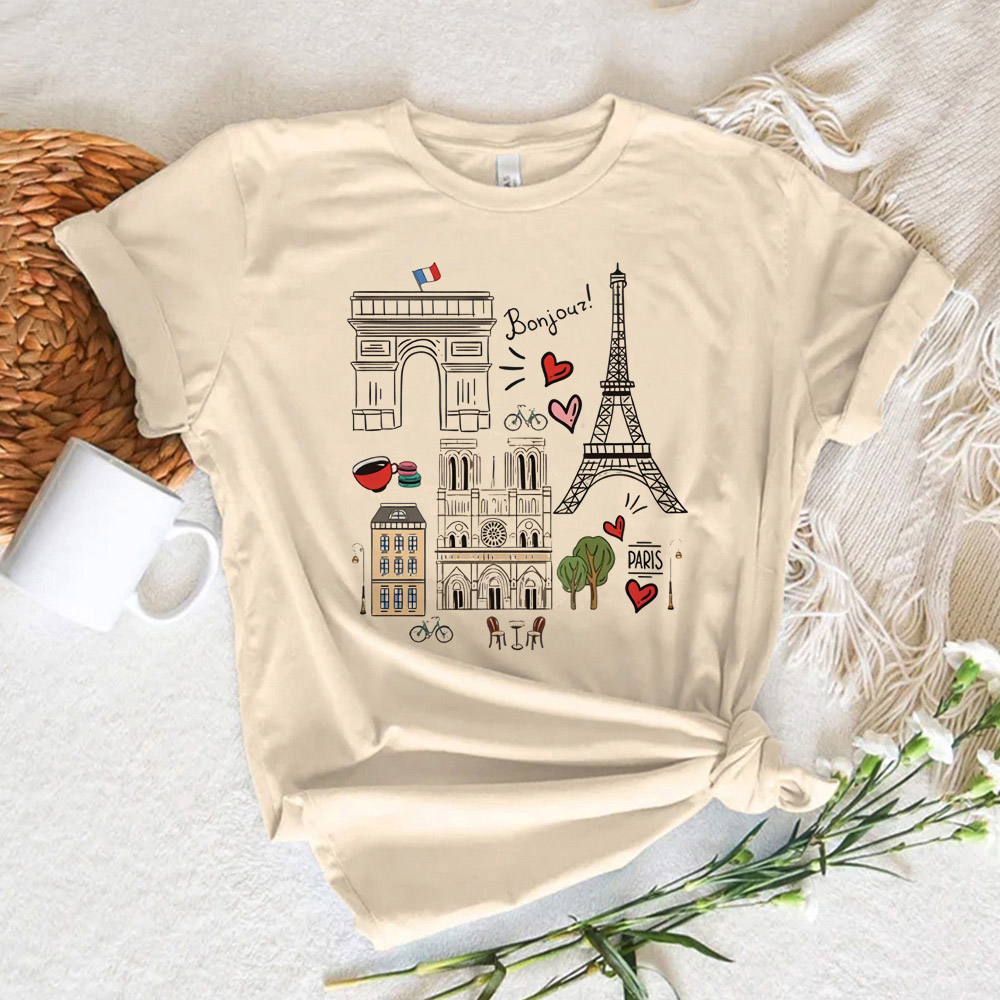 Camiseta estampada de París pa - Summer Clothing In Paris reseña y precio
