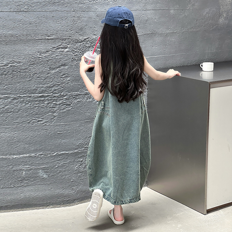 Vintage azul niños niñas alta  - Summer Clothing Set For Girls reseña y precio