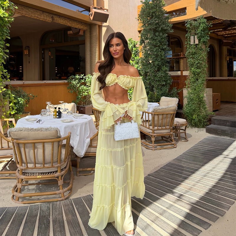 Conjunto de Falda Maxi y Top S - Summer Clothing Vacation reseña y precio