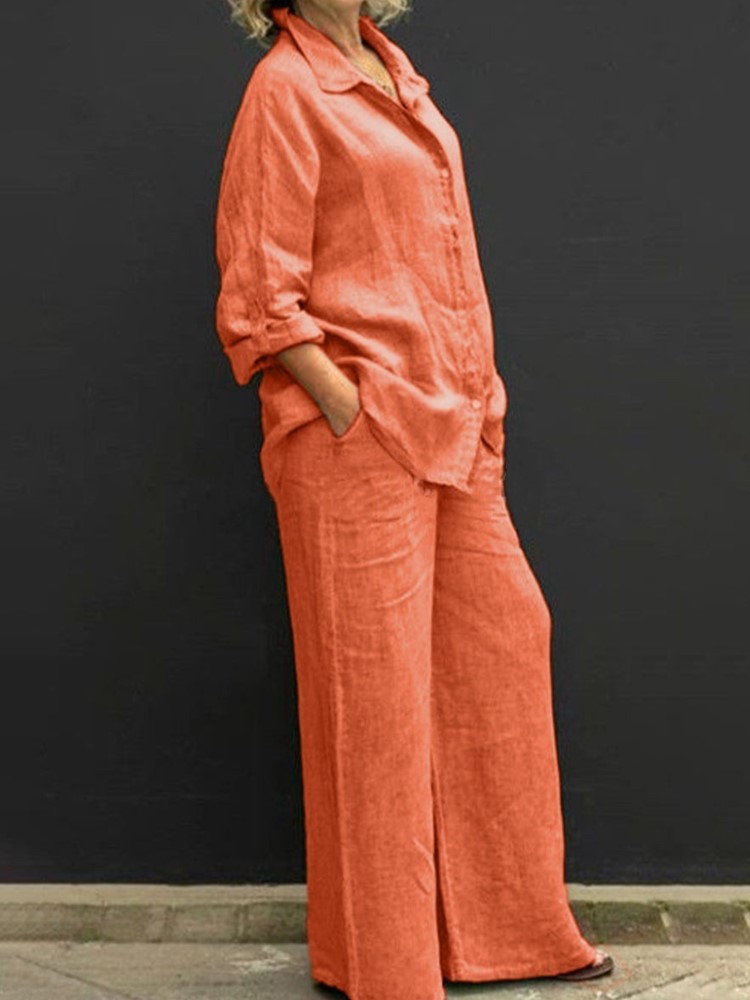 Conjunto de dos piezas para mu - Summer Linen Clothing For Women reseña y precio