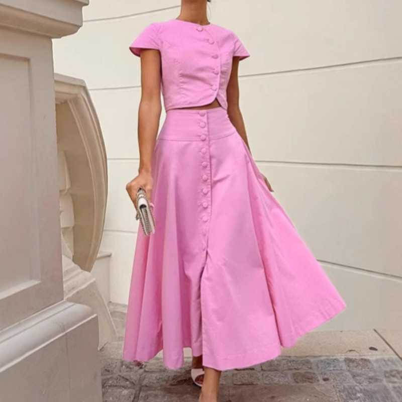 Conjunto de Falda Larga Estilo - Summer Clothing In French reseña y precio